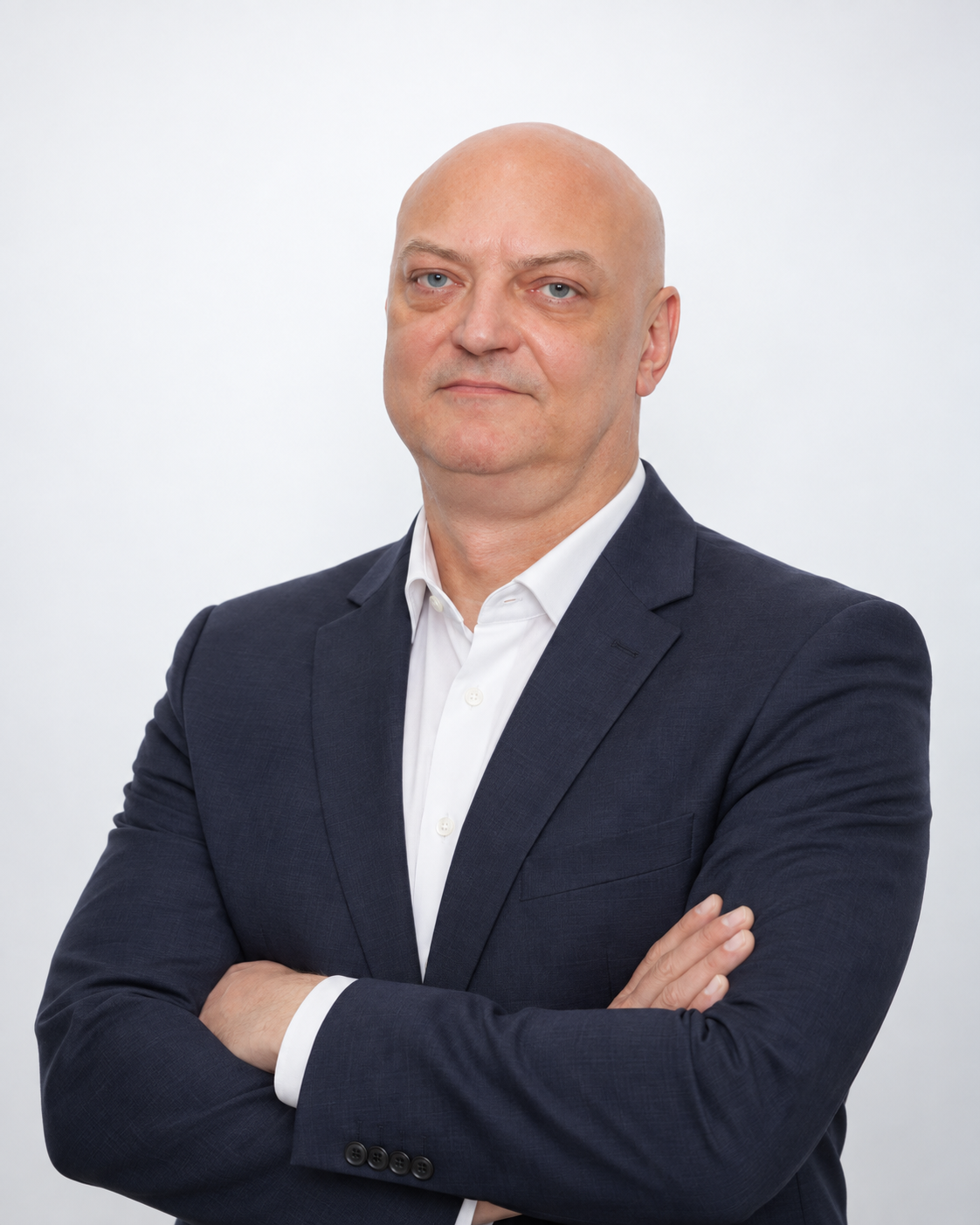 Portrait of Vladimir, Co-Founder of Slavia Renovations